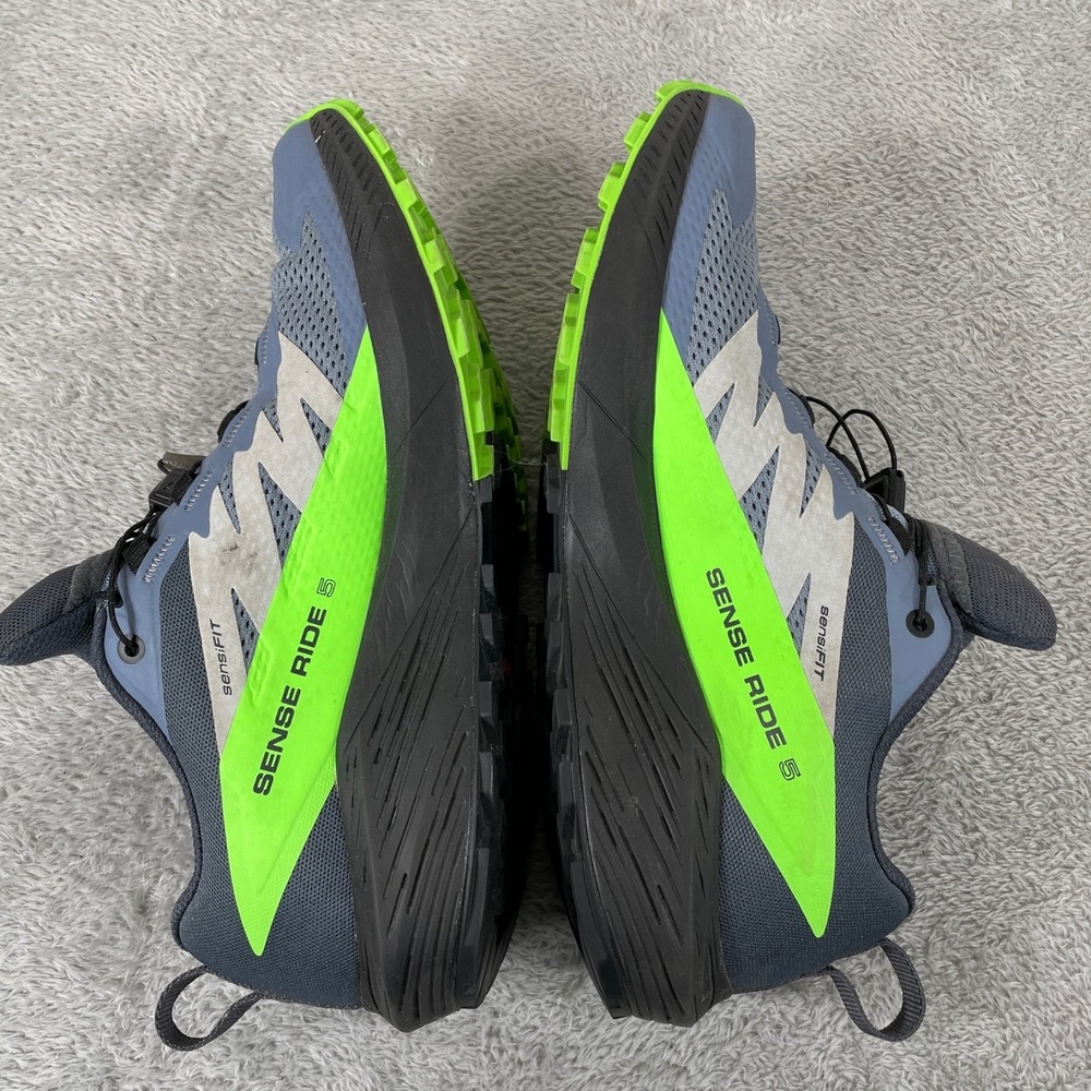 Salomon Sense Ride 5 Trail Running Shoes Mens 8 Blue Green Gore-Tex Hiking